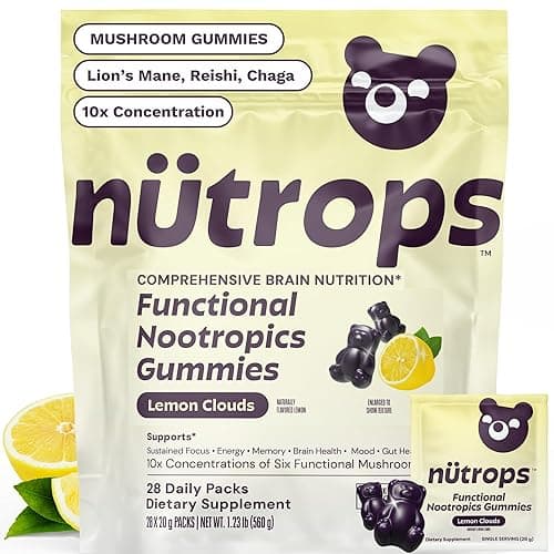 Grüns Nütrops Lion’s Mane Mushroom Gummies – Lemon Clouds
