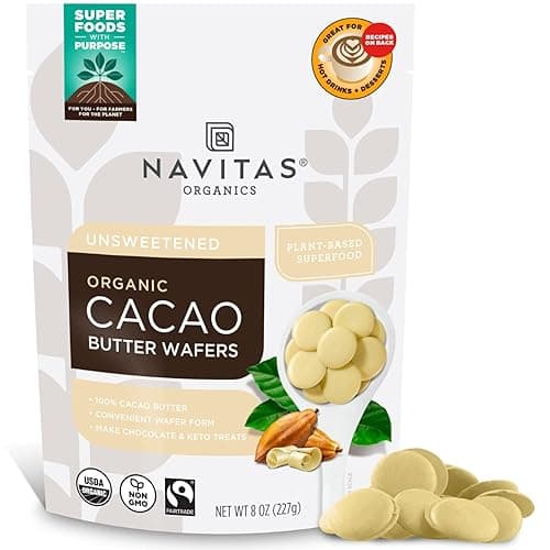 Navitas Organics Cacao Butter Wafers – 100% Unrefined Organic Cacao Butter
