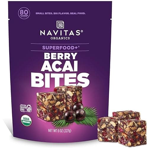 Navitas Organics Superfood+ Berry Acai Bites – Clean Energy Snack