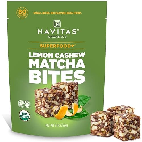 Navitas Organics Superfood+ Lemon Matcha Cashew Bites – Clean Energy Snack