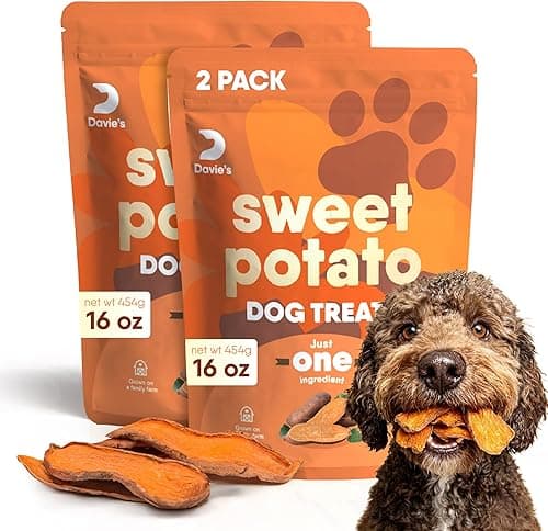 Davie’s Sweet Potato Dog Treats – 1 lb Bag (Pack of 5)