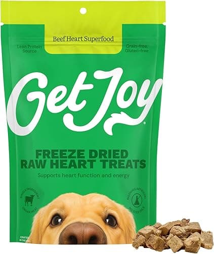 Get Joy Freeze‑Dried 100% Beef Heart Dog Treats, 4 oz