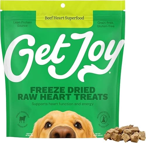 Get Joy Freeze‑Dried 100% Beef Heart Dog Treats, 16 oz