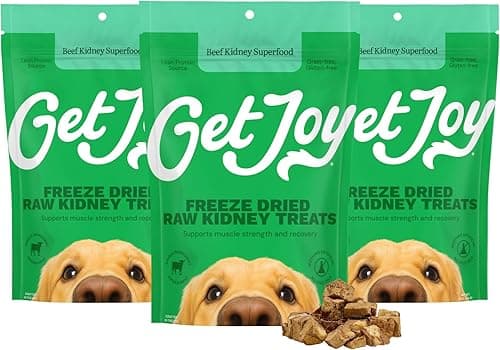 Get Joy Freeze‑Dried 100% Beef Kidney Dog Treats, 4 oz (Pack of 3)
