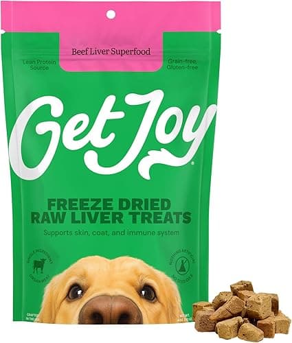 Get Joy Freeze‑Dried 100% Beef Liver Dog Treats, 4 oz
