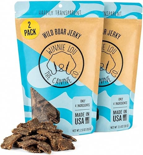 Winnie Lou Wild Boar Jerky Dog Treats – 2 Pack