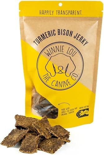 Winnie Lou Turmeric Bison Jerky Dog Treats – 1 Pack