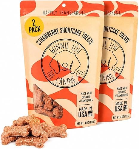 Winnie Lou Organic Strawberry Shortcake Dog Treats – 2 Pack