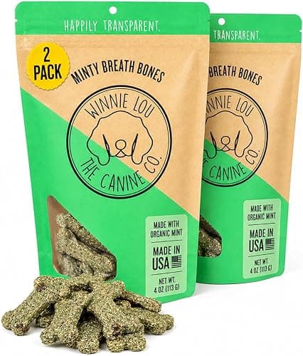 Winnie Lou Organic Minty Breath Bones – 2 Pack