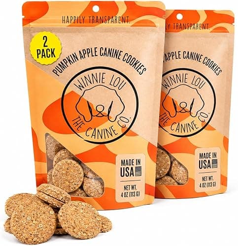 Winnie Lou Organic Pumpkin Apple Canine Cookies – 2 Pack