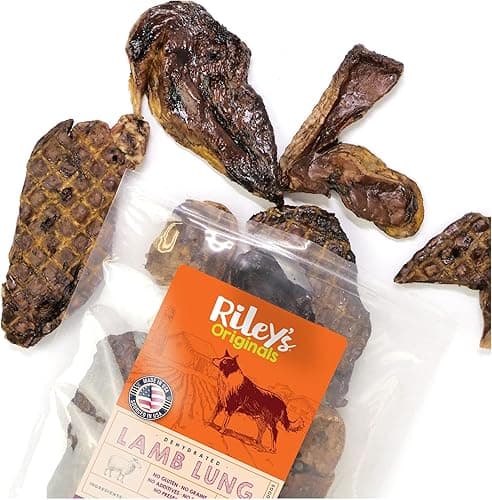 Riley’s Premium Dehydrated Lamb Lung Dog Treats – 6 oz