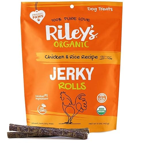 Organic Chicken & Rice Dog Jerky Treats – 5 oz (142 g)