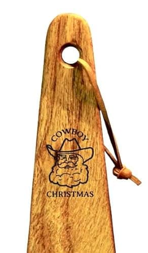COWBOY SPATULA – Mesquite Wood Spatula (Cowboy Christmas)