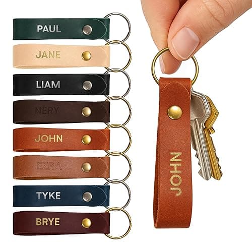 Northwind Personalized Leather Keychain – Loop