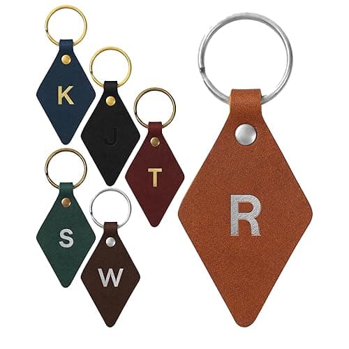  Northwind Personalized Leather Keychain - Diamond 