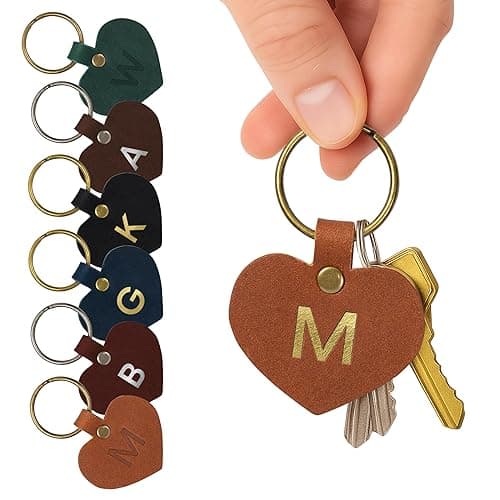  Northwind Personalized Leather Keychain - Heart