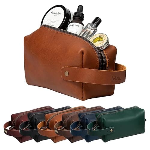 Northwind Personalized Leather Toiletry Bag
