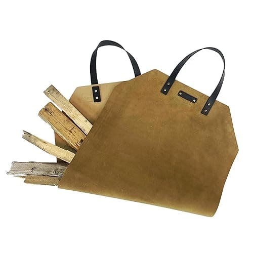 Northwind Personalized Leather Firewood Log Carrier