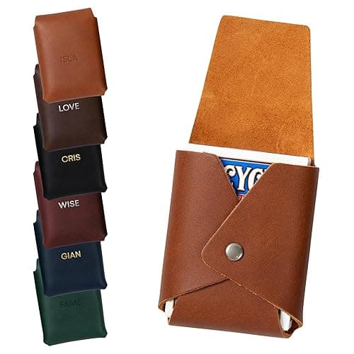  Northwind Personalized Leather Playing Card Case
