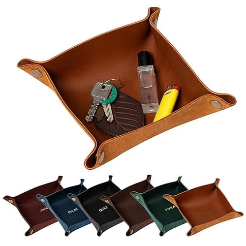  Northwind Personalized Leather: Snap Valet Tray 6” x 6”
