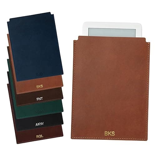  Northwind Personalized Leather Kindle Sleeve — 6–7” E‑Readers