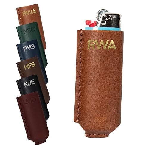  Northwind Personalized Leather Lighter Sleeve — Includes BIC Lighter