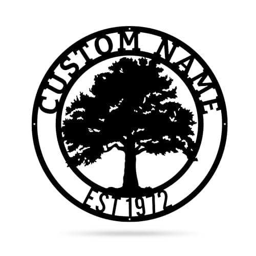 RealSteel Tree of Life Oak Family Monogram
