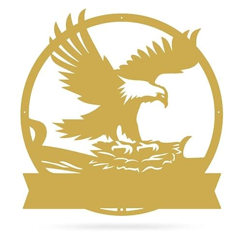  RealSteel Eagle’s Nest Family Monogram – Gold 24”
