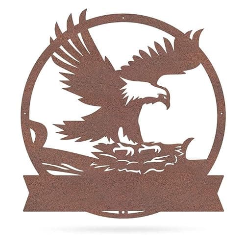  RealSteel Eagle’s Nest Family Monogram – Rust 36”