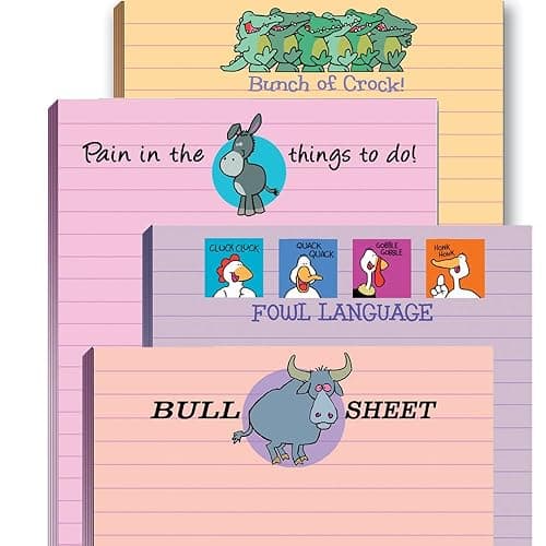 Stonehouse Collection Funny Notepads – 4‑Pack