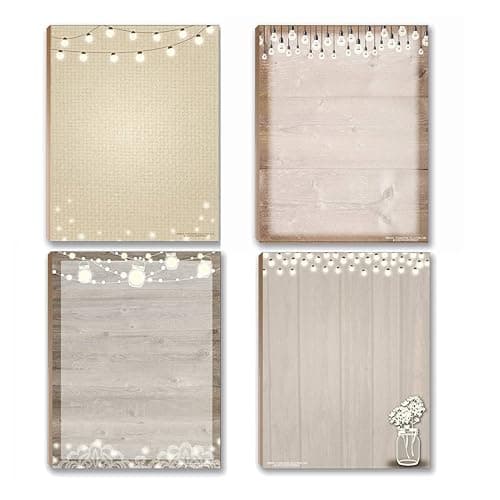 Stonehouse Collection Rustic Notepads – 4‑Pack