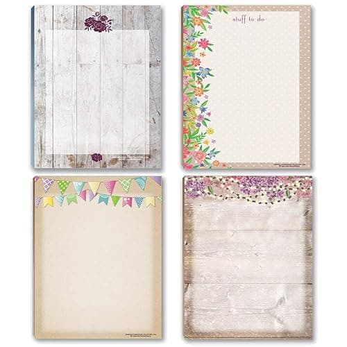Stonehouse Collection Rustic Notepads – 4‑Pack 