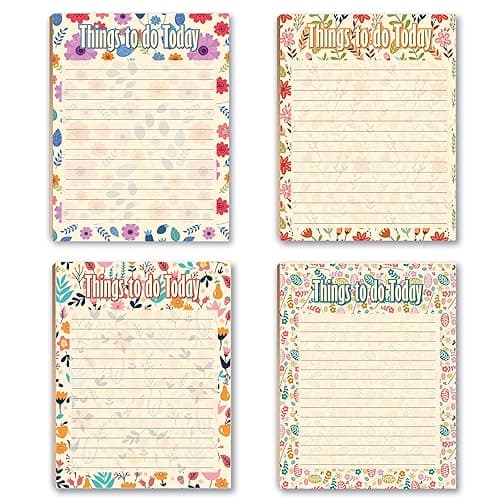 Stonehouse Collection Floral Notepads – 4‑Pack 