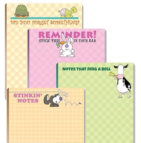 Stonehouse Collection Cute Humorous Notepads – 4‑Pack