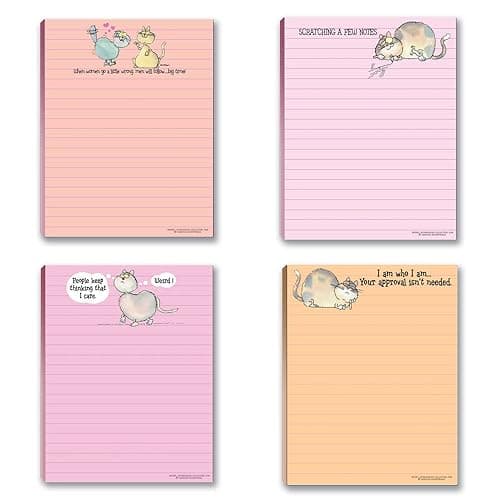 Stonehouse Collection Cat Notepads – 4‑Pack 