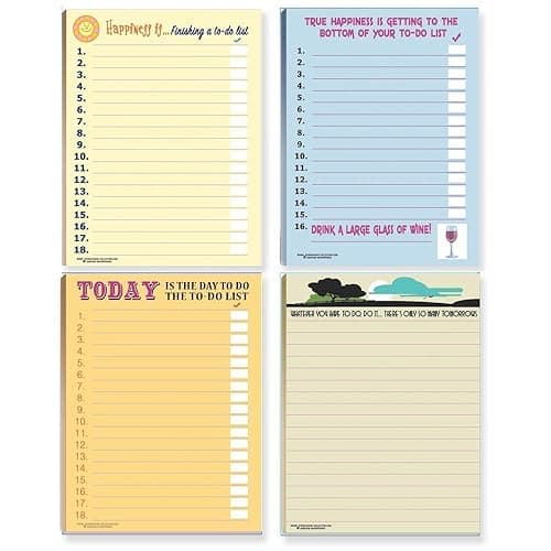 Stonehouse Collection Funny To‑Do List Notepads – 4‑Pack 