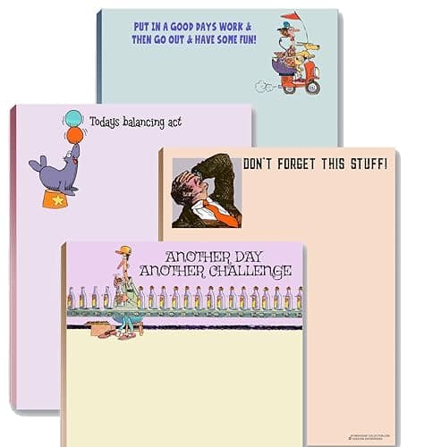 Stonehouse Collection Funny Assorted Notepads – 4‑Pack 