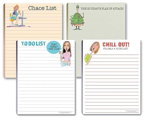 Funny Notepads – 4‑Pack (Novelty Office To‑Do Lists)