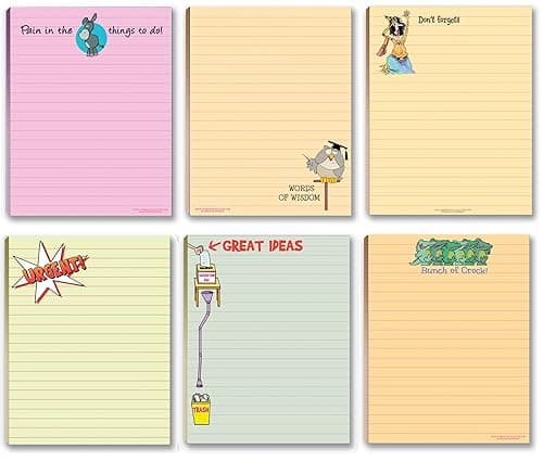 Stonehouse Collection Funny Notepads – 6‑Pack Option #2