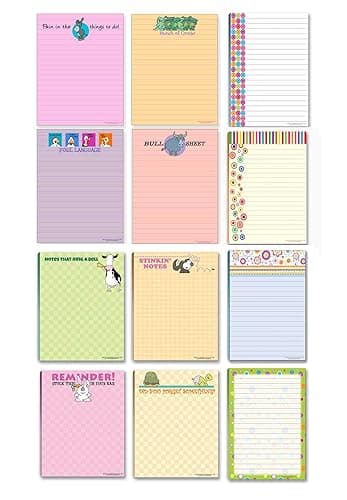 Office Notepads – 12‑Pack Funny Assorted Designs 