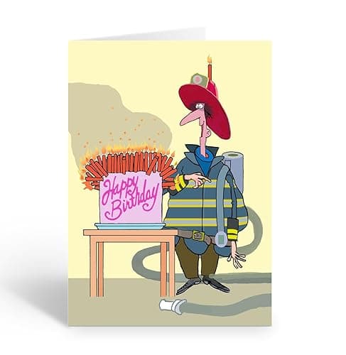 Stonehouse Collection Firefighter Birthday Card – Single Card 