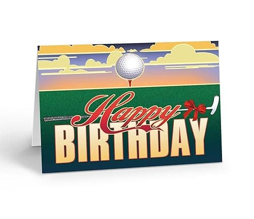 Stonehouse Collection Golf Birthday Card – New Golf Club with Bow  (Blank Inside)