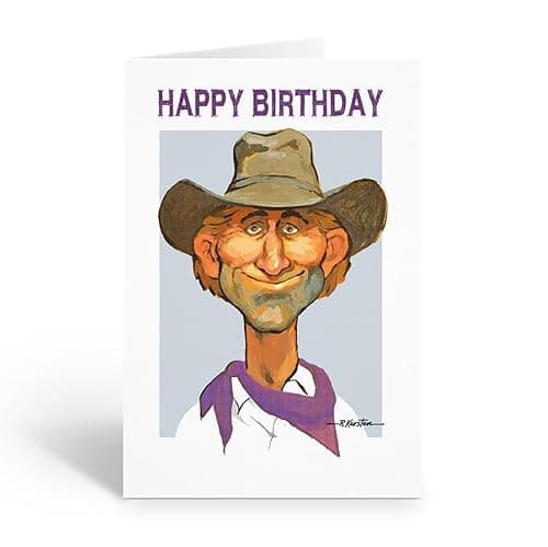 Stonehouse Collection Cowboy Birthday Card – Cowboy Illustration 