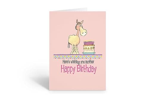 Stonehouse Collection Western Birthday Card – Horse & Cake Humor
