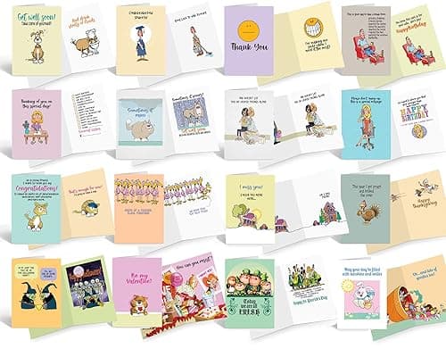 Stonehouse Collection All‑Occasion Card Assortment – 24 Funny Everyday & Holiday Cards