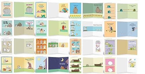 Stonehouse Collection All Occasion Assortment – 16 Cute Animal Cards