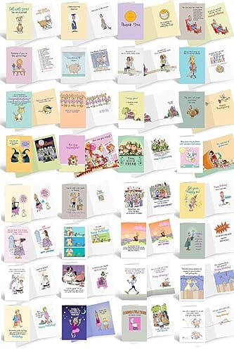 Stonehouse Collection All Occasion & Funny Birthday Assortment – Full‑Color Cards with Inside Greetings (Boxed Set)