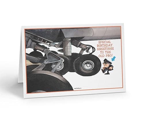 Stonehouse Collection Airplane Birthday Card – Pilot & Aviation Theme