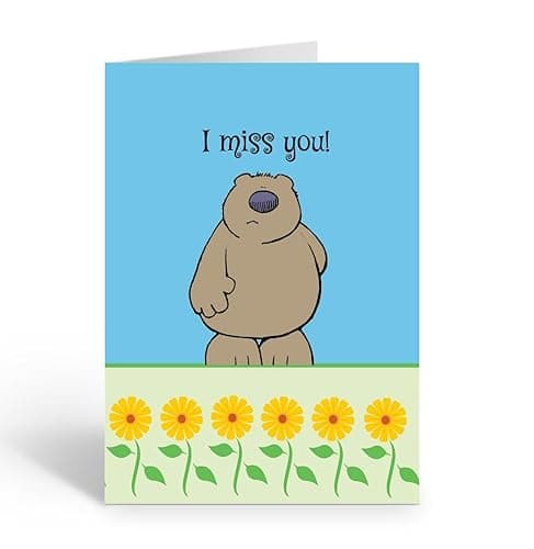 Stonehouse Collection Funny Friendship Greeting Card – “Miss You” Any‑Occasion Card
