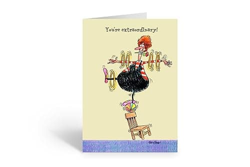 Stonehouse Collection Funny Circus Congratulations Card – “You’re Extraordinary”